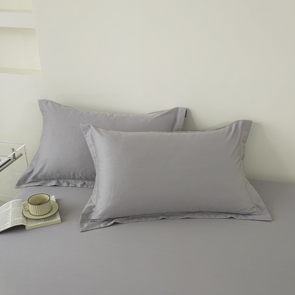 91家纺网 家纺一手货源 找家纺 百寐 2024新款纯色轻奢加大全棉枕套信封高端枕芯保护套 罗卡灰