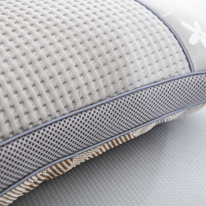 91家纺网 家纺一手货源 找家纺 纽乐家纺 2024新款冰丝透气茶叶枕 冰丝透气枕-拼色灰色35*55cm