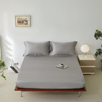 91家纺网 家纺一手货源 找家纺 ROZ home 蕊姿家居 2024新款亲肤舒适60支兰精天丝单床笠 都市灰