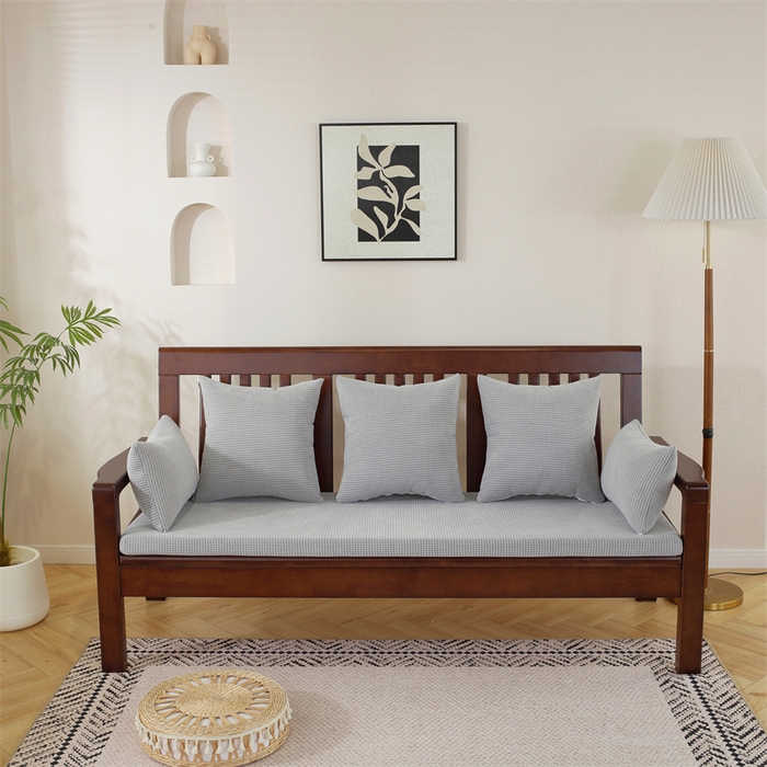 91家纺网 家纺一手货源 找家纺 共鸣沙发垫 2024新款50D高密度高回弹四季款海绵沙发垫 棉朵绒灰色