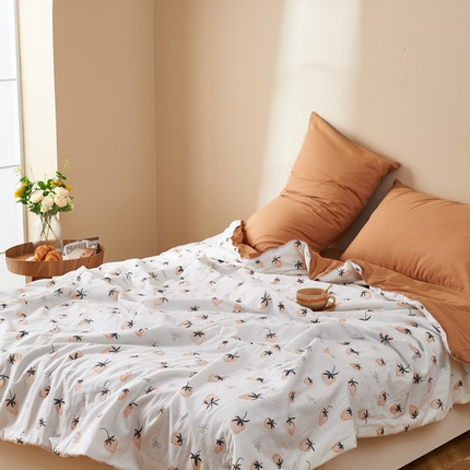 91家纺网 家纺一手货源 找家纺 （总）良品汇馆 日式无印田园碎花大豆夏被良品全棉印花空调被子夏季轻薄柔软被芯