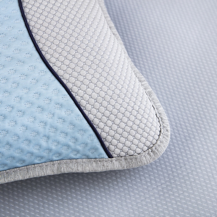 91家纺网 家纺一手货源 找家纺 纽乐 2024新款凉感冰豆豆枕茉莉花填充枕芯 35*55cm/只 蓝灰