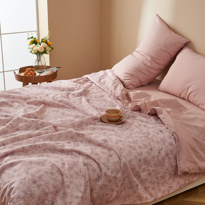 91家纺网 家纺一手货源 找家纺 （总）良品汇馆 日式无印田园碎花大豆夏被良品全棉印花空调被子夏季轻薄柔软被芯