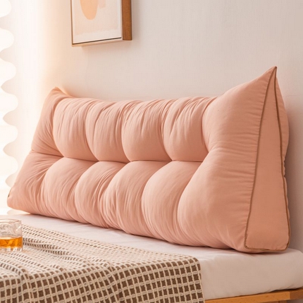 91家纺网 家纺一手货源 找家纺 （总）碧尔家居 2025新款雅致系列水洗棉床头靠垫软包护腰大靠背防撞床上靠枕