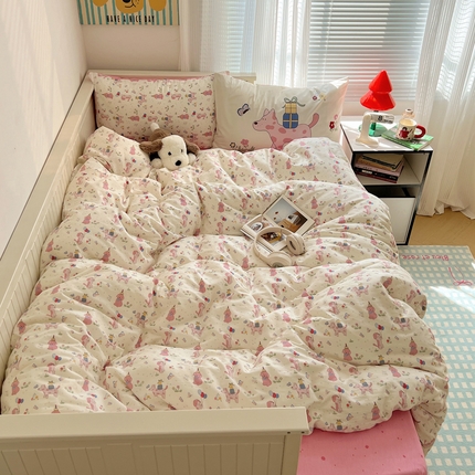 桃喜 2024新款全棉卡通混搭四件套-系列2 气球小兔