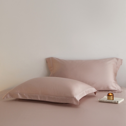 91家纺网 家纺一手货源 找家纺 ROZ home 蕊姿家居 2024新款亲肤舒适60支兰精天丝 枕套 烟灰粉