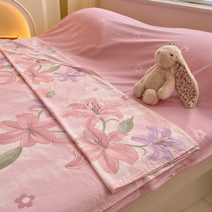 91家纺网 家纺一手货源 找家纺 绵庭家纺 2024新款全棉印花隔脏睡袋 兰若幽香