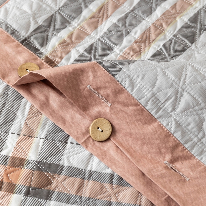 91家纺网 家纺一手货源 找家纺 优乐家纺 2025新款纯棉印花夹棉系列四件套-纽扣款 慕斯