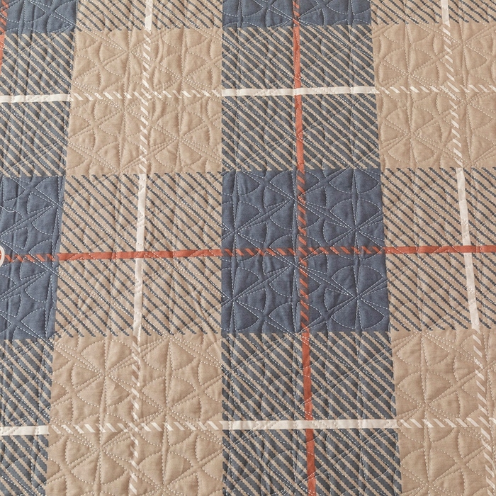 91家纺网 家纺一手货源 找家纺 优乐家纺 2025新款全棉斜纹13376单层被套夹棉床盖款四件套 博尔-咖