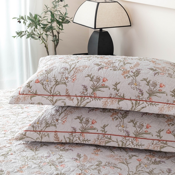 91家纺网 家纺一手货源 找家纺 优乐家纺 2025新款全棉斜纹13376宽边枕头套 清婉