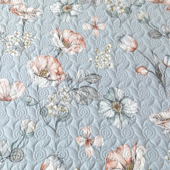 91家纺网 家纺一手货源 找家纺 优乐家纺 2025新款纯棉印花夹棉系列四件套-纽扣款 蔚然花