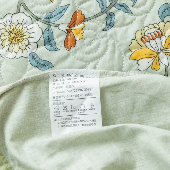 91家纺网 家纺一手货源 找家纺 优乐家纺 2025新款纯棉印花夹棉枕套系列-纽扣款 朵唯