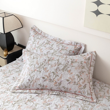 91家纺网 家纺一手货源 找家纺 优乐家纺 2025新款全棉斜纹13376宽边枕头套 清婉