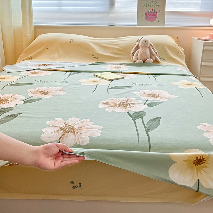 91家纺网 家纺一手货源 找家纺 绵庭家纺 2024新款全棉印花隔脏睡袋 千垛嫚柔