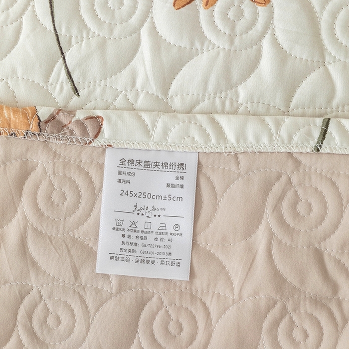 91家纺网 家纺一手货源 找家纺 优乐家纺 2025新款全棉斜纹13376宽边枕套床盖三件套 南薇