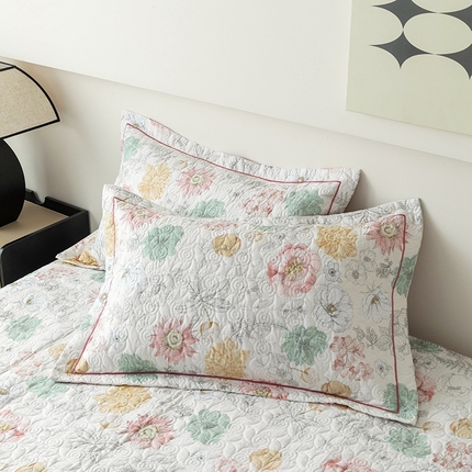 优乐家纺 2025新款全棉斜纹13376宽边枕头套 安琪-黄