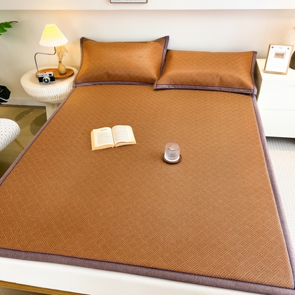 91家纺网 家纺一手货源 找家纺 印季 2025新款防滑加厚古藤凉席