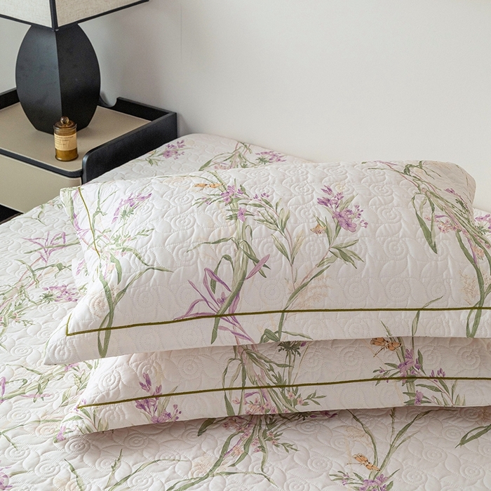 91家纺网 家纺一手货源 找家纺 优乐家纺 2025新款全棉斜纹13376宽边枕头套 迷雾