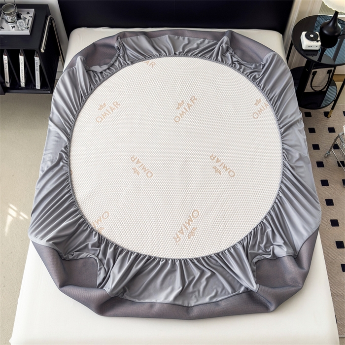 91家纺网 家纺一手货源 找家纺 叠派家纺 2024新款抗菌冰豆豆床笠款凉席-皇冠 皇冠-柠檬黄