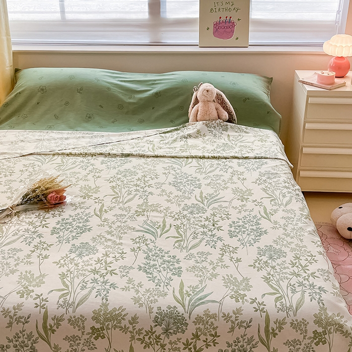 91家纺网 家纺一手货源 找家纺 绵庭家纺 2024新款全棉印花隔脏睡袋 幽幽仙草