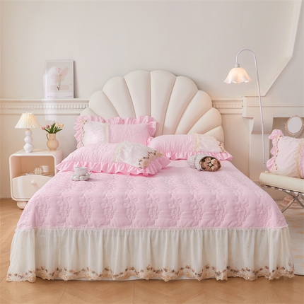 91家纺网 家纺一手货源 找家纺 （总）恒爱家纺2024新款唯美舒适小竺棉芊洛公主系列单床盖