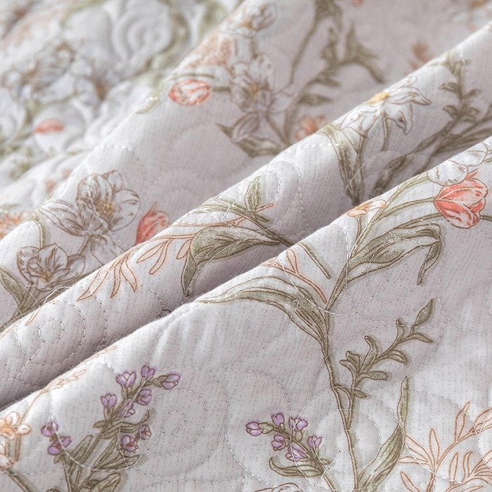 91家纺网 家纺一手货源 找家纺 优乐家纺 2025新款全棉斜纹13376单层被套夹棉床盖款四件套 清婉