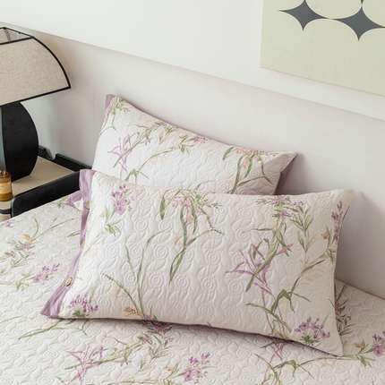 优乐家纺 2025新款纯棉印花夹棉枕套系列-纽扣款 迷雾