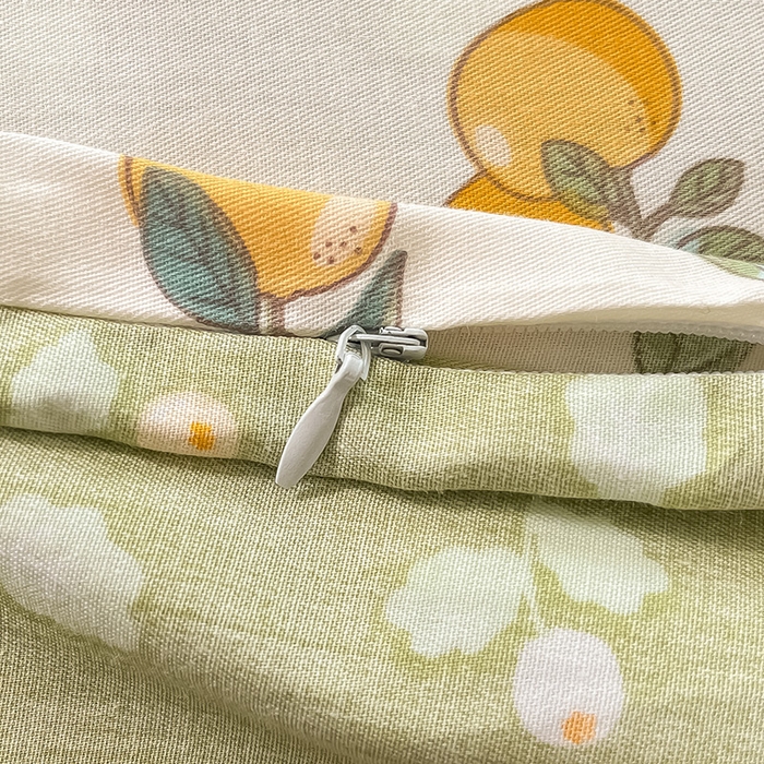 91家纺网 家纺一手货源 找家纺 绵庭家纺 2024新款全棉印花隔脏睡袋 蜜橙