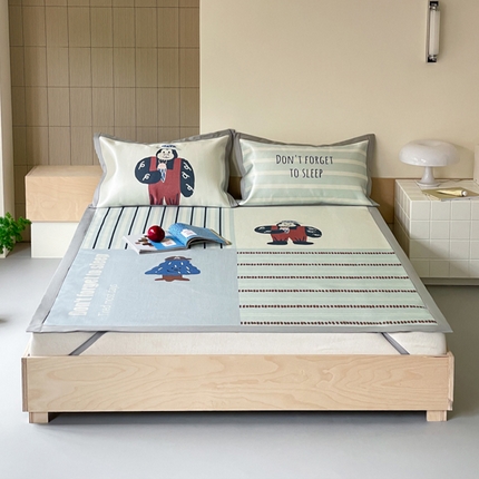 91家纺网 家纺一手货源 找家纺 （总）圆岛家纺 2024新款900D卡通冰丝养生席