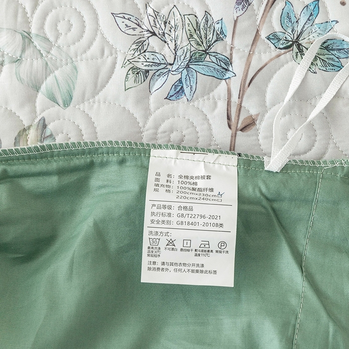 91家纺网 家纺一手货源 找家纺 优乐家纺 2025新款全棉斜纹13376单层被套夹棉床盖款四件套 早春