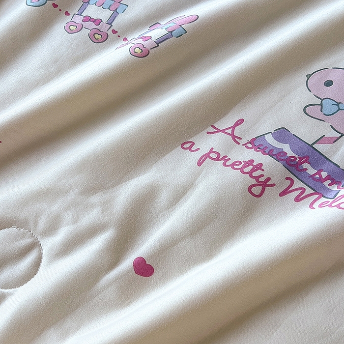 91家纺网 家纺一手货源 找家纺 天瑜家纺 2024新款三丽鸥针织夏被 美乐蒂