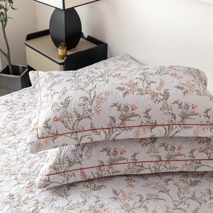 91家纺网 家纺一手货源 找家纺 优乐家纺 2025新款全棉斜纹13376宽边枕头套 清婉