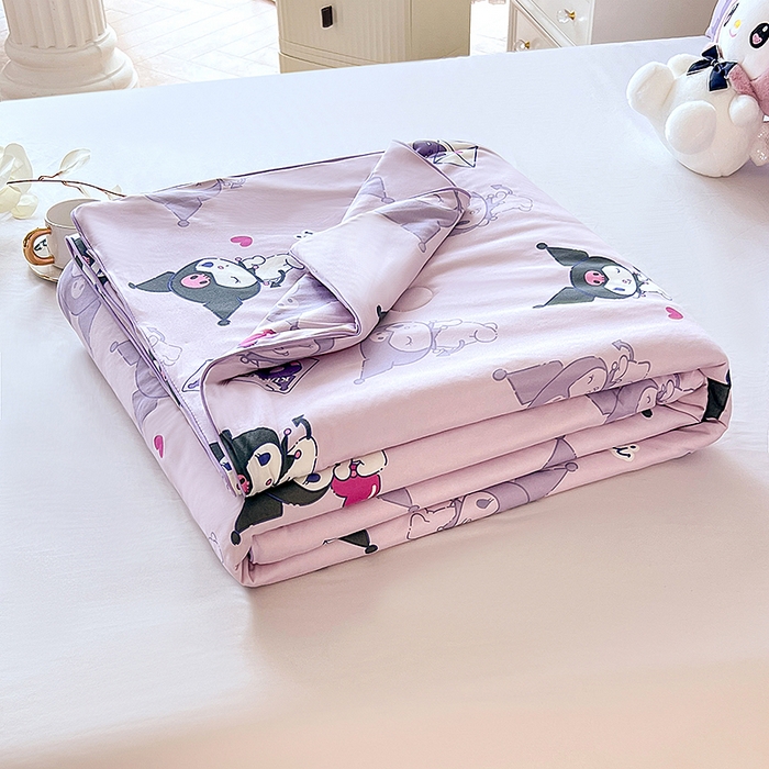 91家纺网 家纺一手货源 找家纺 天瑜家纺 2024新款三丽鸥针织夏被 库洛米