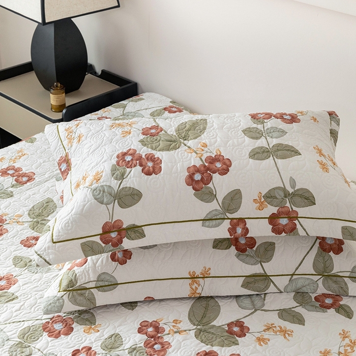 91家纺网 家纺一手货源 找家纺 优乐家纺 2025新款全棉斜纹13376宽边枕头套 花颜悦色