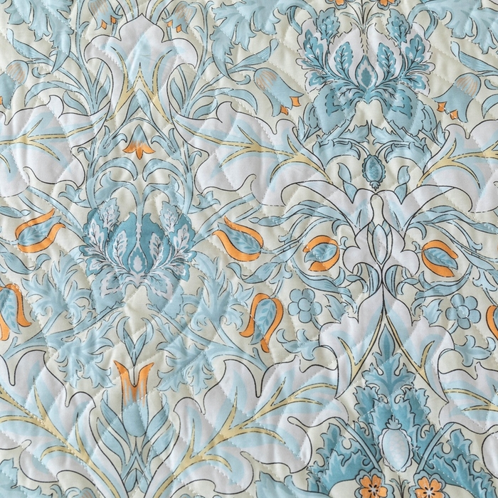 91家纺网 家纺一手货源 找家纺 优乐家纺 2025新款纯棉印花夹棉系列四件套-纽扣款 普卡拉-兰