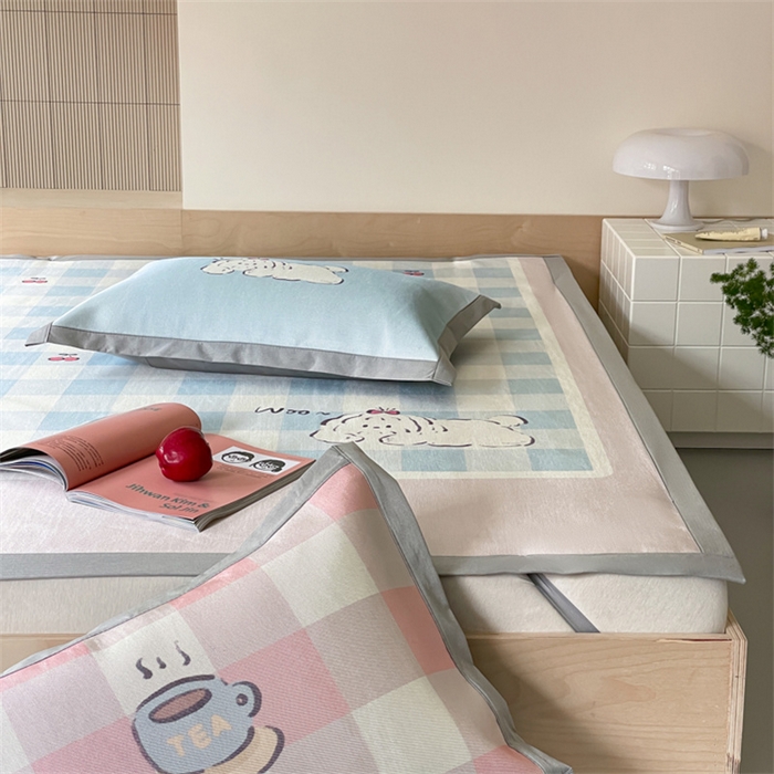 91家纺网 家纺一手货源 找家纺 （总）圆岛家纺 2024新款900D卡通冰丝养生席