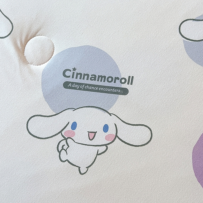 91家纺网 家纺一手货源 找家纺 天瑜家纺 2024新款三丽鸥针织夏被 波点玉桂狗