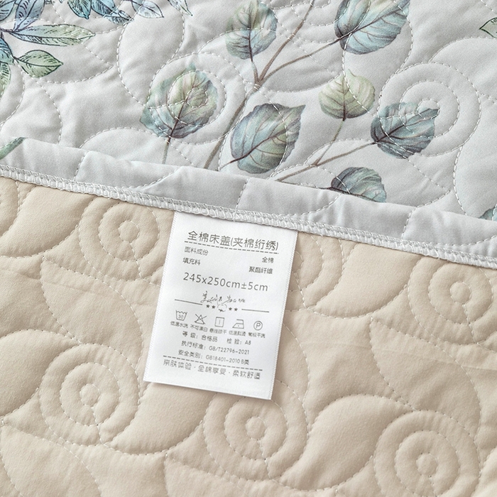 91家纺网 家纺一手货源 找家纺 优乐家纺 2025新款全棉斜纹13376宽边枕套床盖三件套 早春