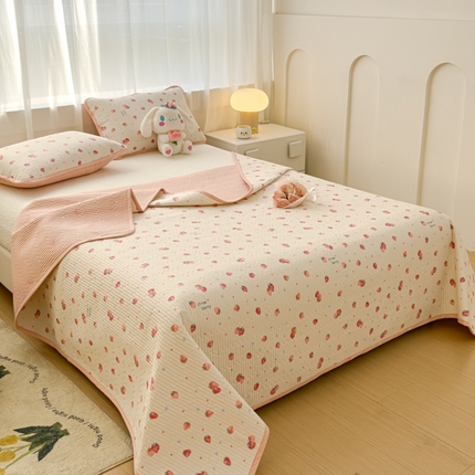 91家纺网 家纺一手货源 找家纺 （总）金丝鸟家纺 2024新款双面全棉夹棉床盖