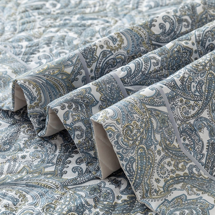 91家纺网 家纺一手货源 找家纺 优乐家纺 2025新款全棉斜纹13376宽边枕套床盖三件套 波西米亚