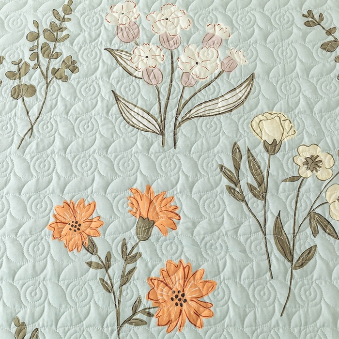 91家纺网 家纺一手货源 找家纺 优乐家纺 2025新款全棉斜纹13376单层被套夹棉床盖款四件套 南薇-兰