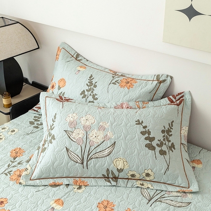 91家纺网 家纺一手货源 找家纺 优乐家纺 2025新款全棉斜纹13376宽边枕头套 南薇-兰