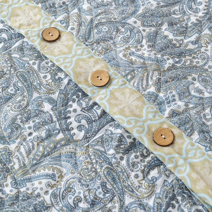 91家纺网 家纺一手货源 找家纺 优乐家纺 2025新款纯棉印花夹棉系列四件套-纽扣款 波西米亚