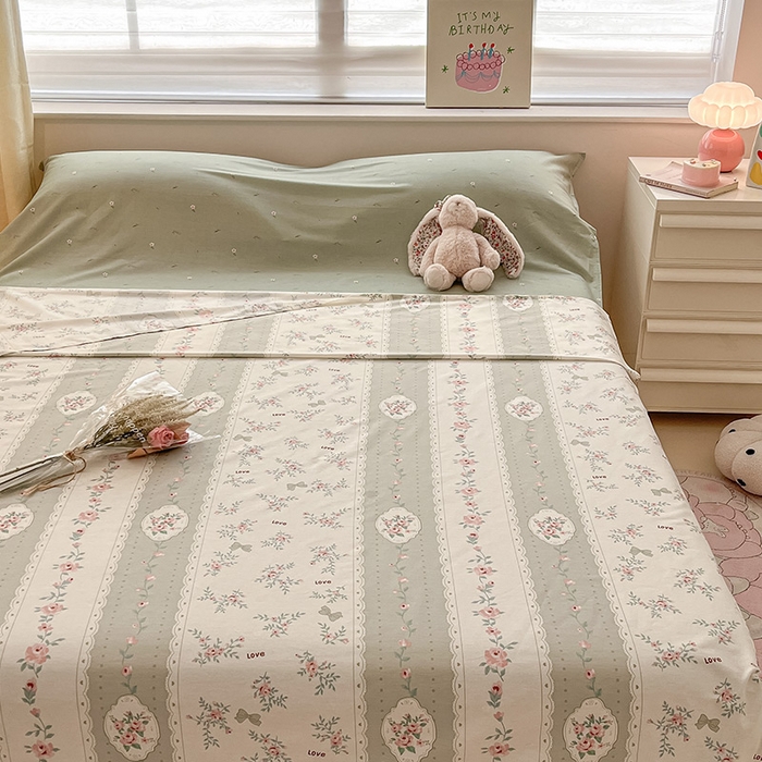 91家纺网 家纺一手货源 找家纺 绵庭家纺 2024新款全棉印花隔脏睡袋 娴静小花