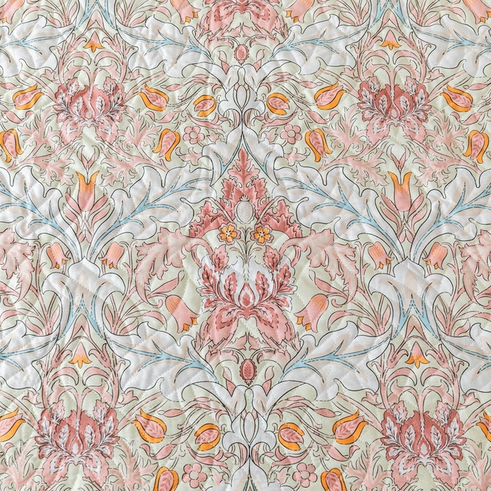 91家纺网 家纺一手货源 找家纺 优乐家纺 2025新款纯棉印花夹棉系列四件套-纽扣款 普卡拉-红