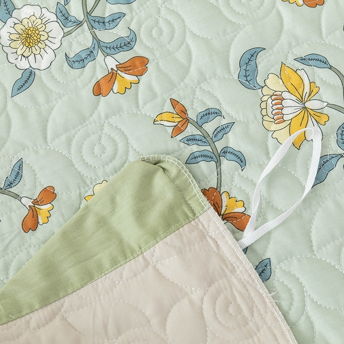 91家纺网 家纺一手货源 找家纺 优乐家纺 2025新款全棉斜纹13376单层被套夹棉床盖款四件套 朵唯