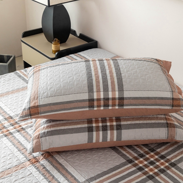 91家纺网 家纺一手货源 找家纺 优乐家纺 2025新款纯棉印花夹棉枕套系列-纽扣款 慕斯