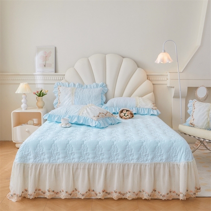 91家纺网 家纺一手货源 找家纺 （总）恒爱家纺2024新款唯美舒适小竺棉芊洛公主系列单床盖