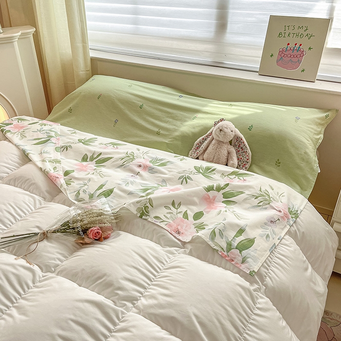 91家纺网 家纺一手货源 找家纺 绵庭家纺 2024新款全棉印花隔脏睡袋 繁花漫熳