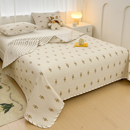 91家纺网 家纺一手货源 找家纺 （总）金丝鸟家纺 2024新款双面全棉夹棉床盖